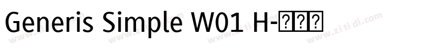 Generis Simple W01 H字体转换